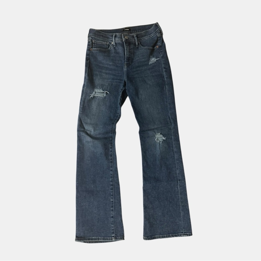 Express Dark Wash Flare Jeans